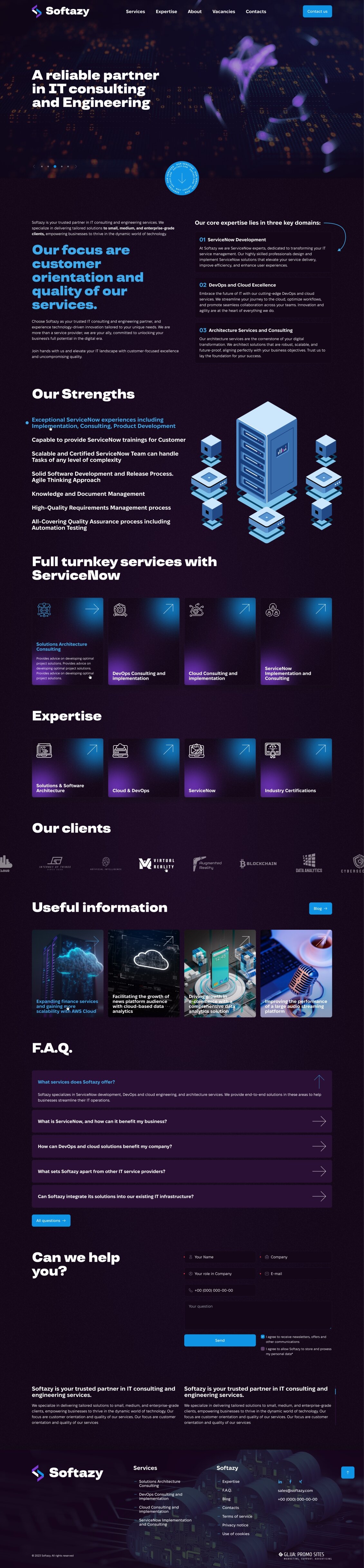™ Glowit, studio projektowania stron internetowych — Strona promocyjna Softazy_7