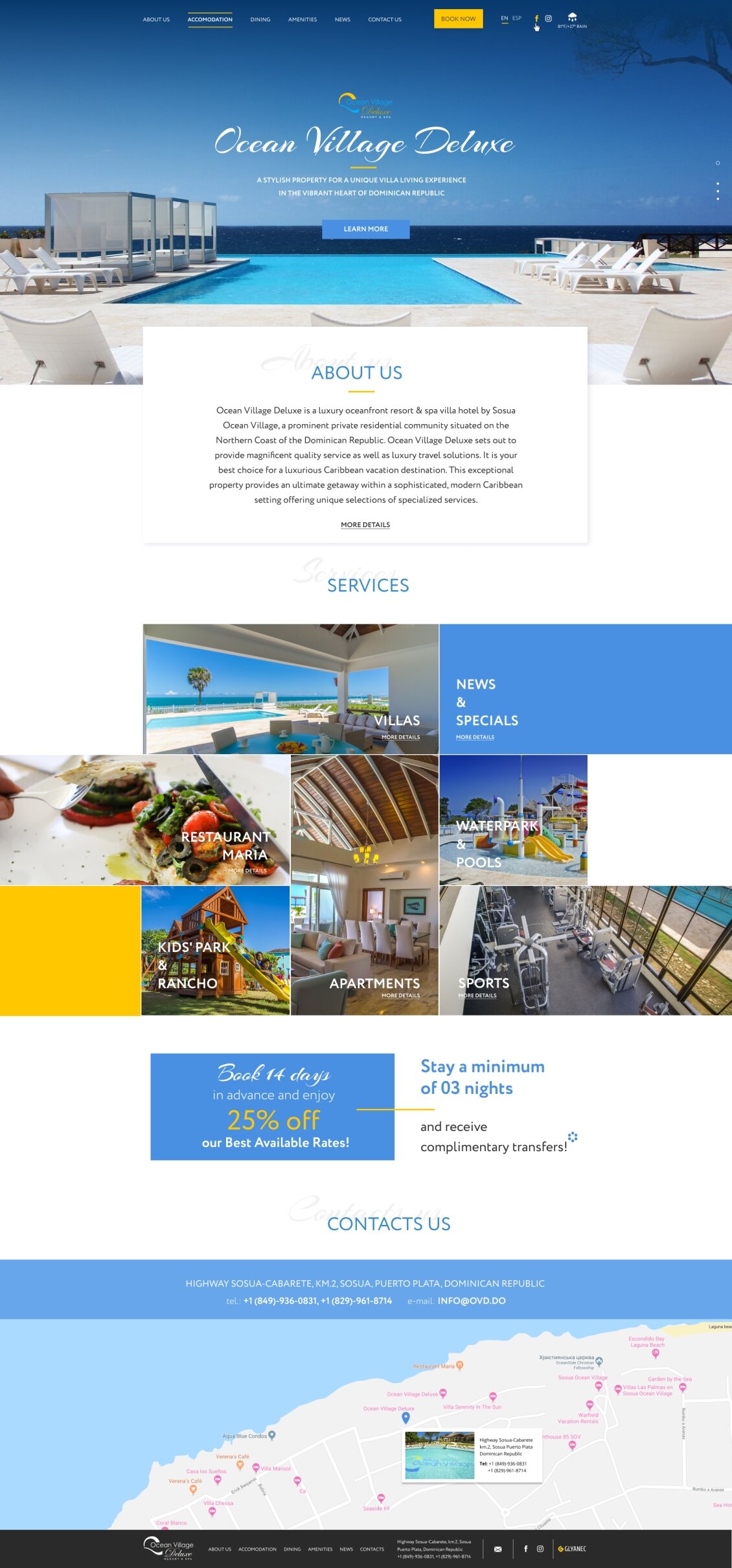 ™ Glowit, studio projektowania stron internetowych — Strona elitarnego kompleksu wypoczynkowego Ocean Village Deluxe_8