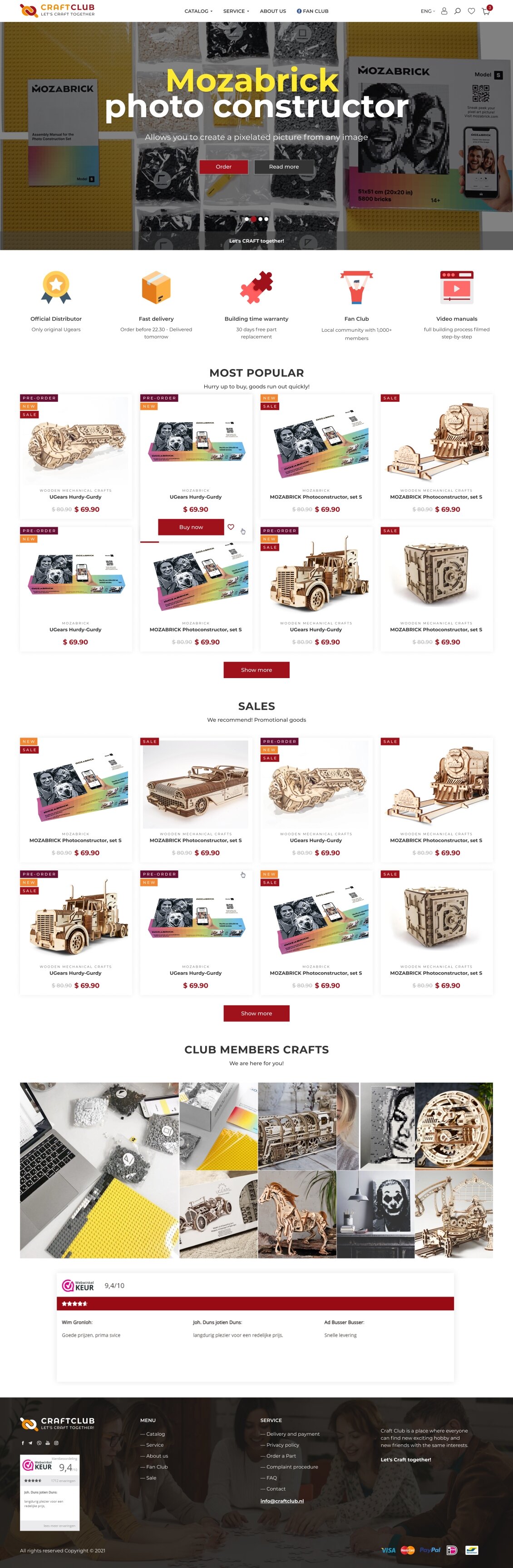 ™ Glowit, studio projektowania stron internetowych — Sklep internetowy z drewnianymi modelami i fotopuzzlami Craftclub_10