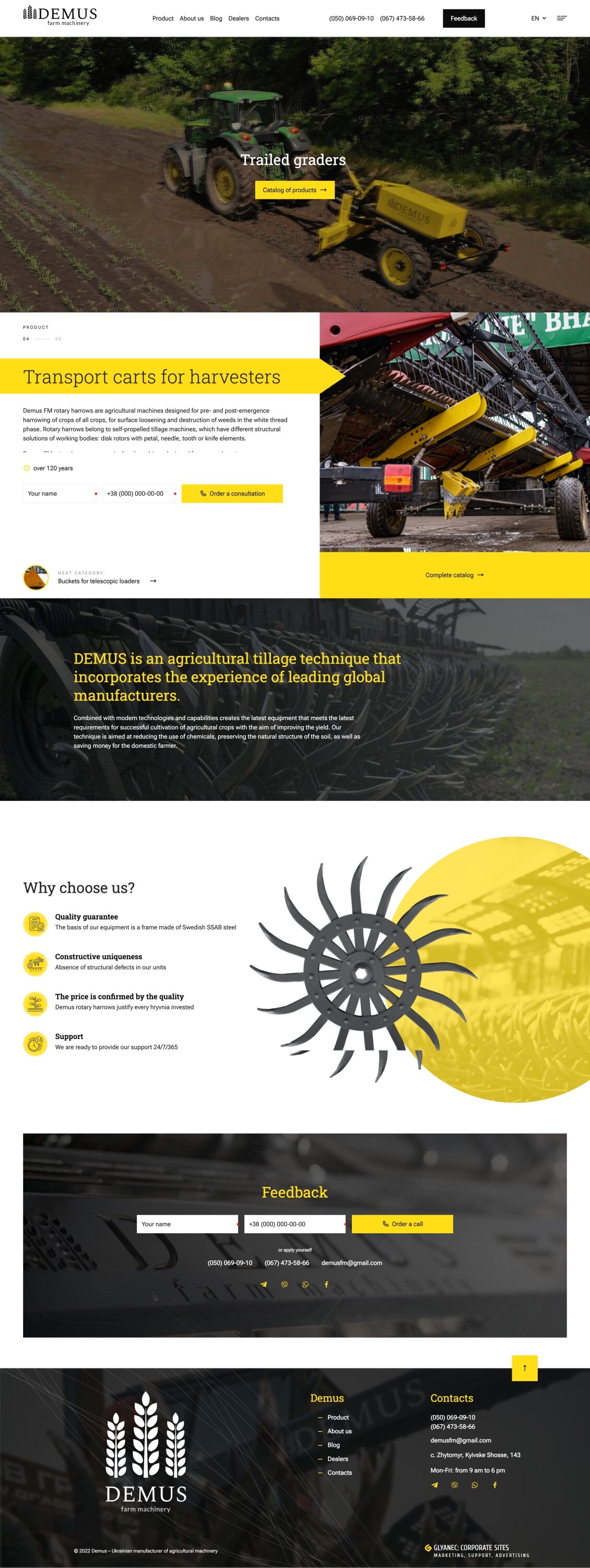 ™ Glowit, studio projektowania stron internetowych — Strona promocyjna firmy Demus_14