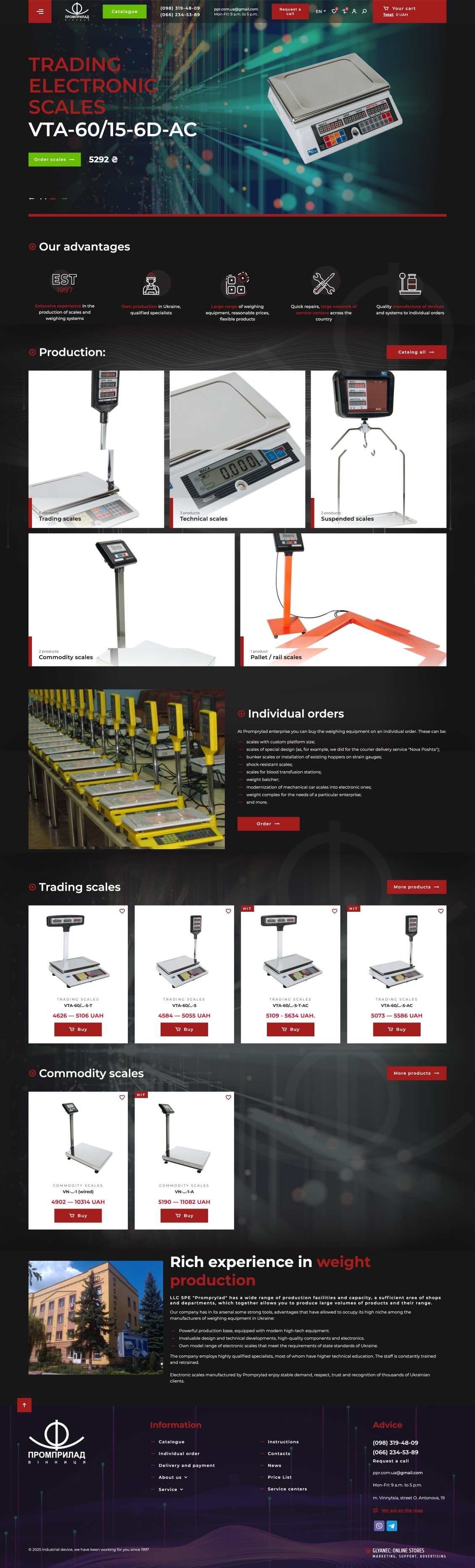 ™ Glowit, studio projektowania stron internetowych — Promprilad sklep internetowy z wagami_21