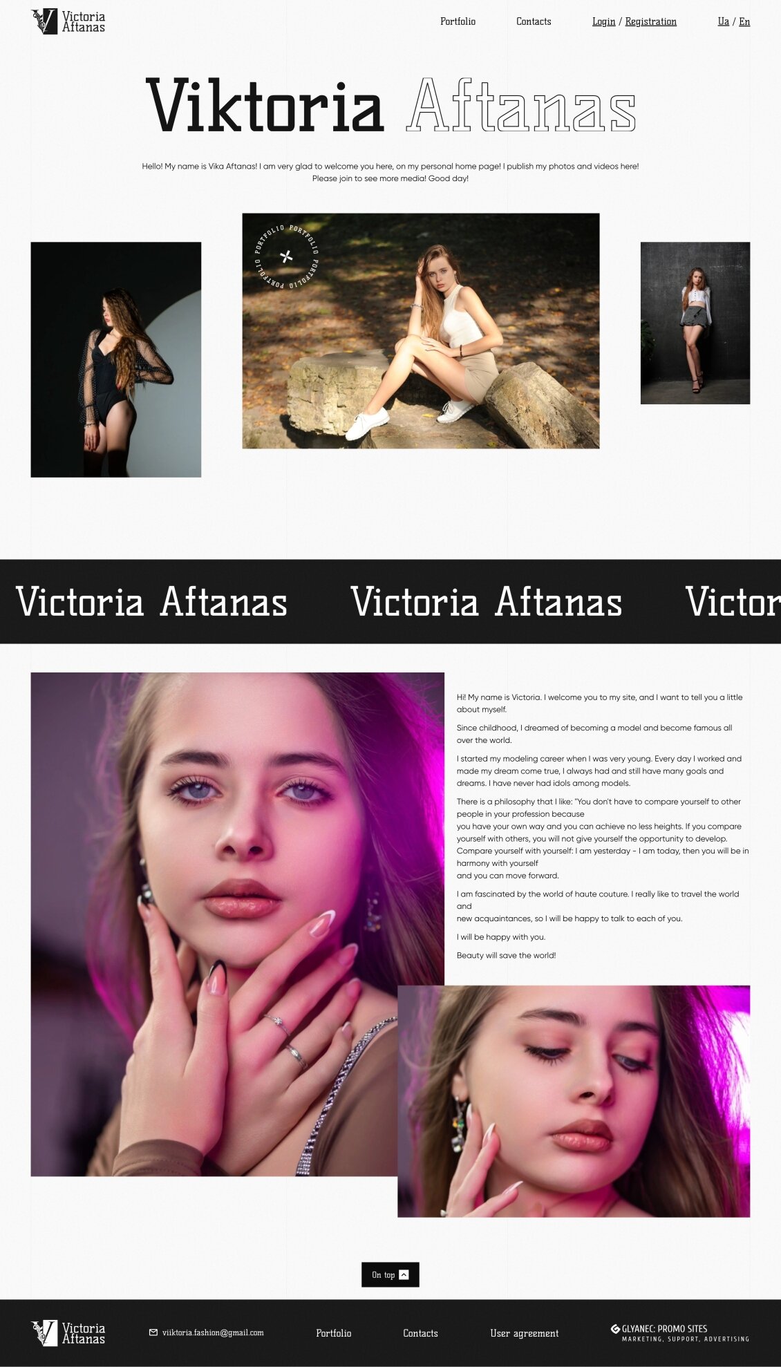 ™ Glowit, studio projektowania stron internetowych — Strona promocyjna Victoria Aftanas_13
