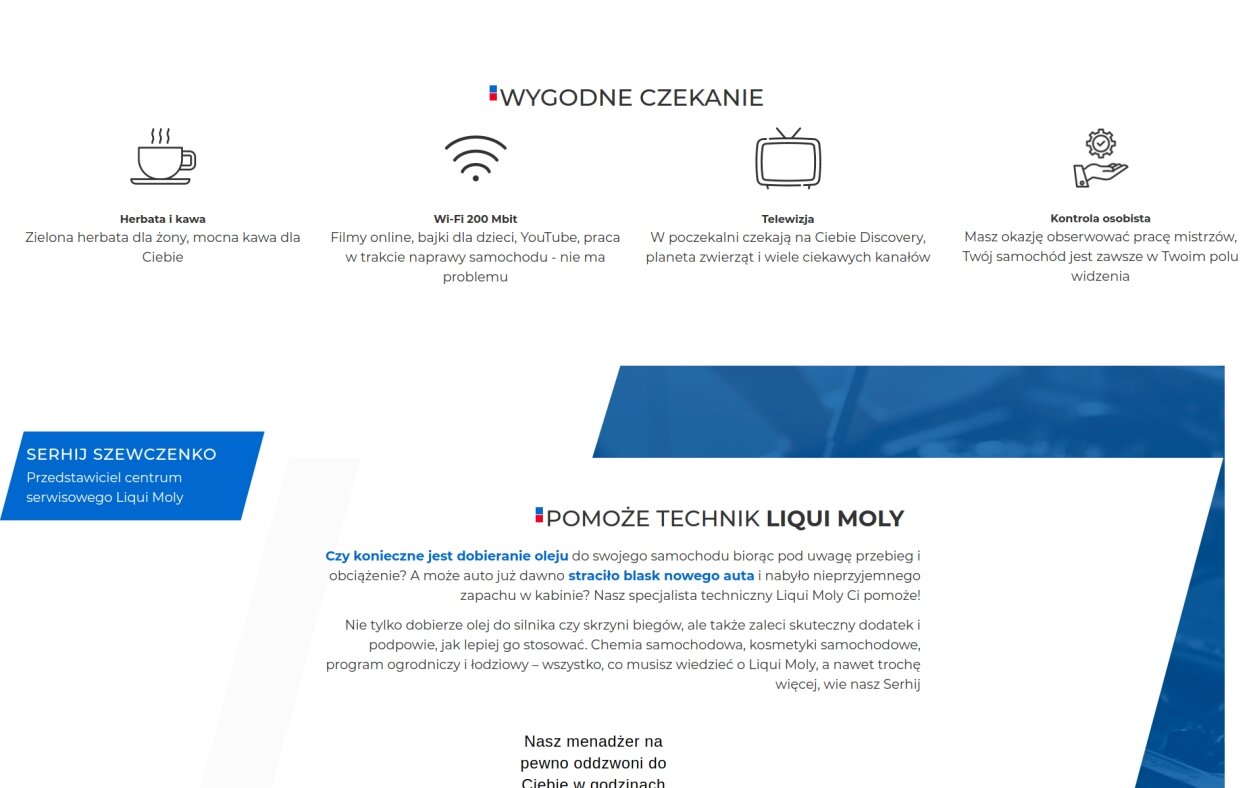 ™ Glowit, studio projektowania stron internetowych — Strona korporacyjna sieci serwisów samochodowych Liqui Moly_2