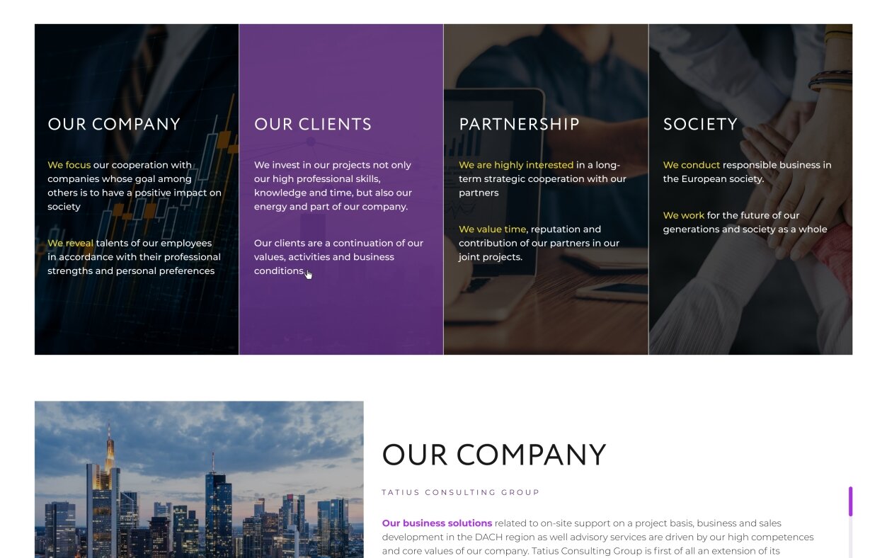 ™ Glowit, studio projektowania stron internetowych — Strona promocyjna Tatius Consulting Group_3