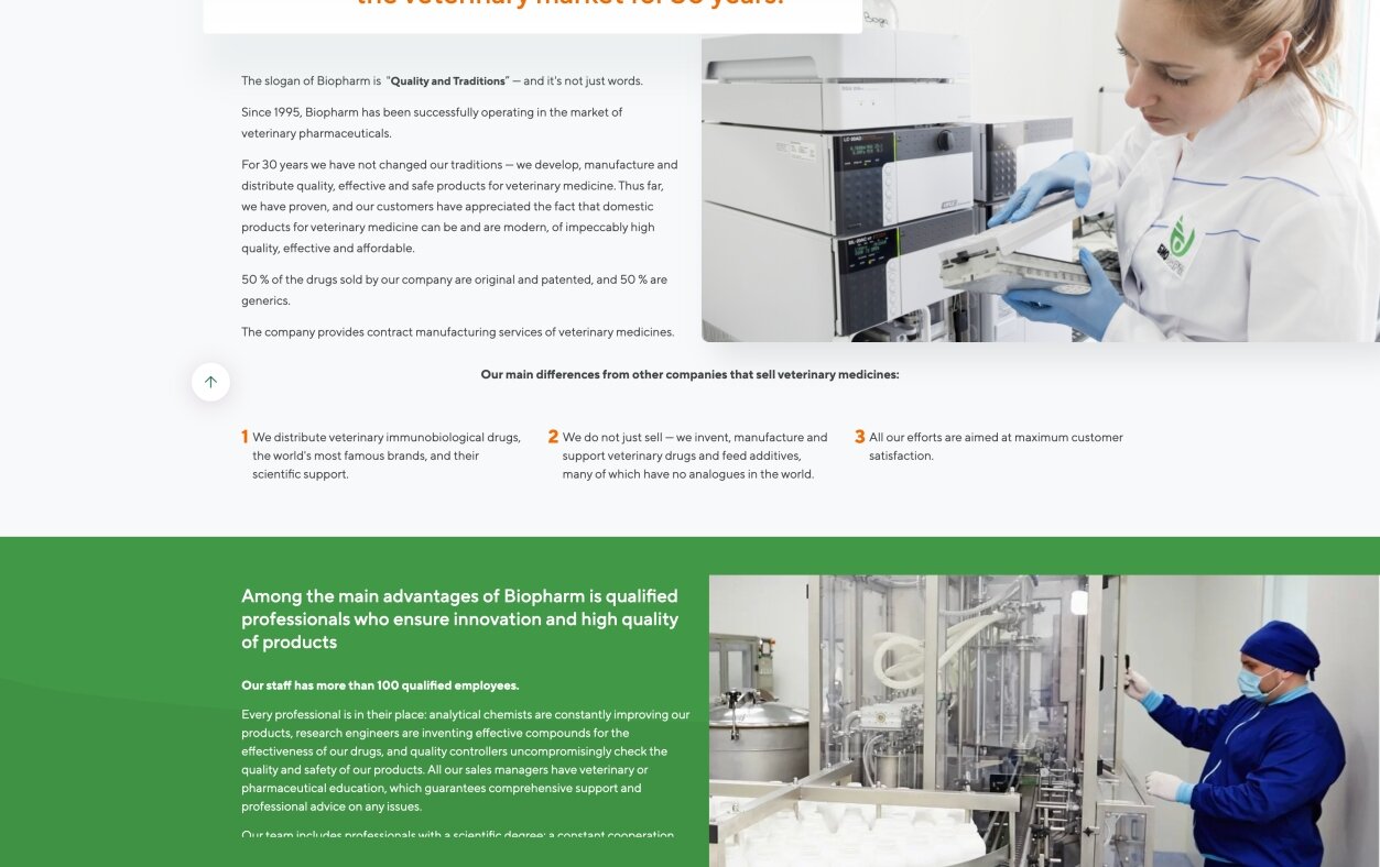 ™ Glowit, studio projektowania stron internetowych — Strona korporacyjna Biofarmy_3