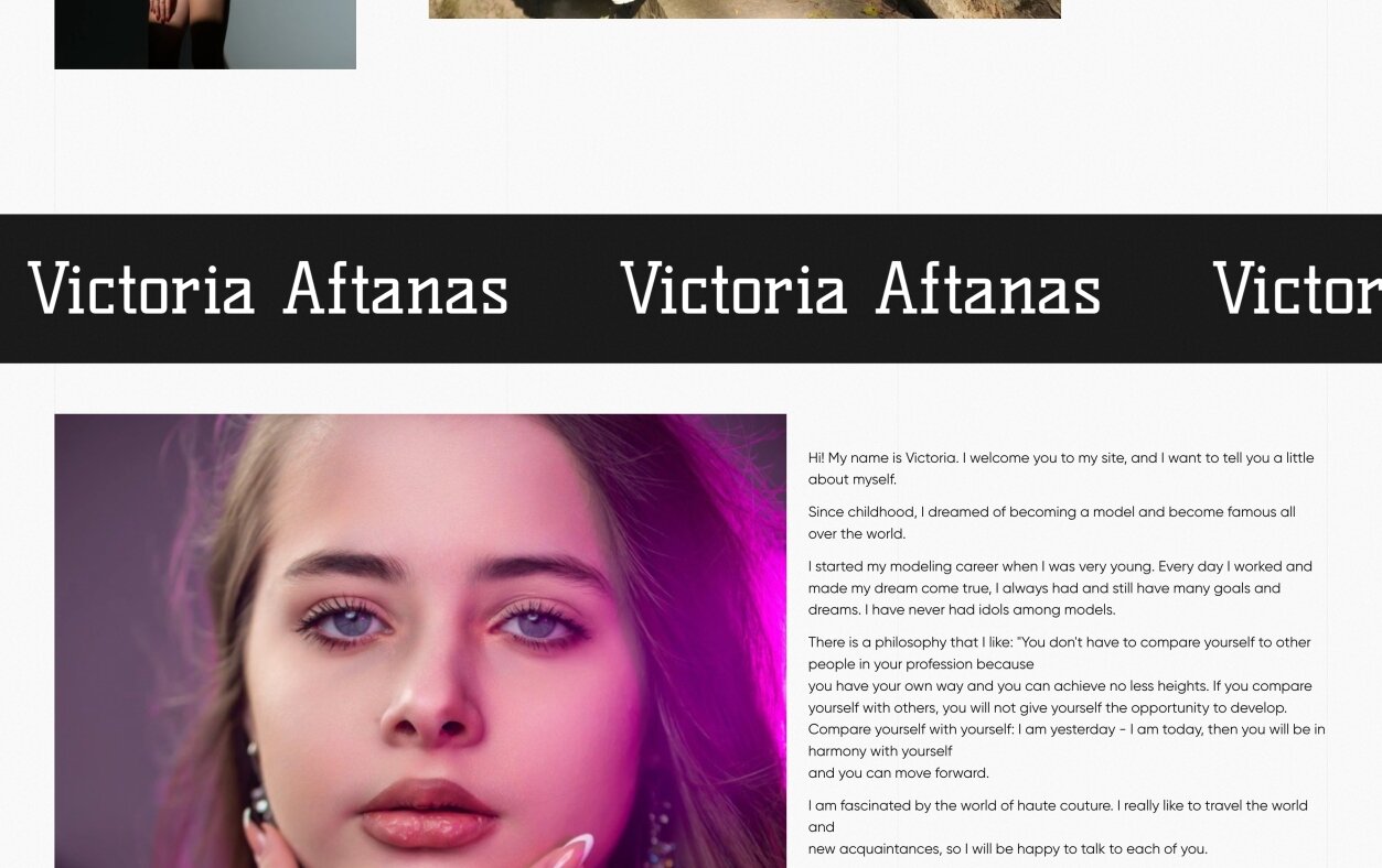 ™ Glowit, studio projektowania stron internetowych — Strona promocyjna Victoria Aftanas_3
