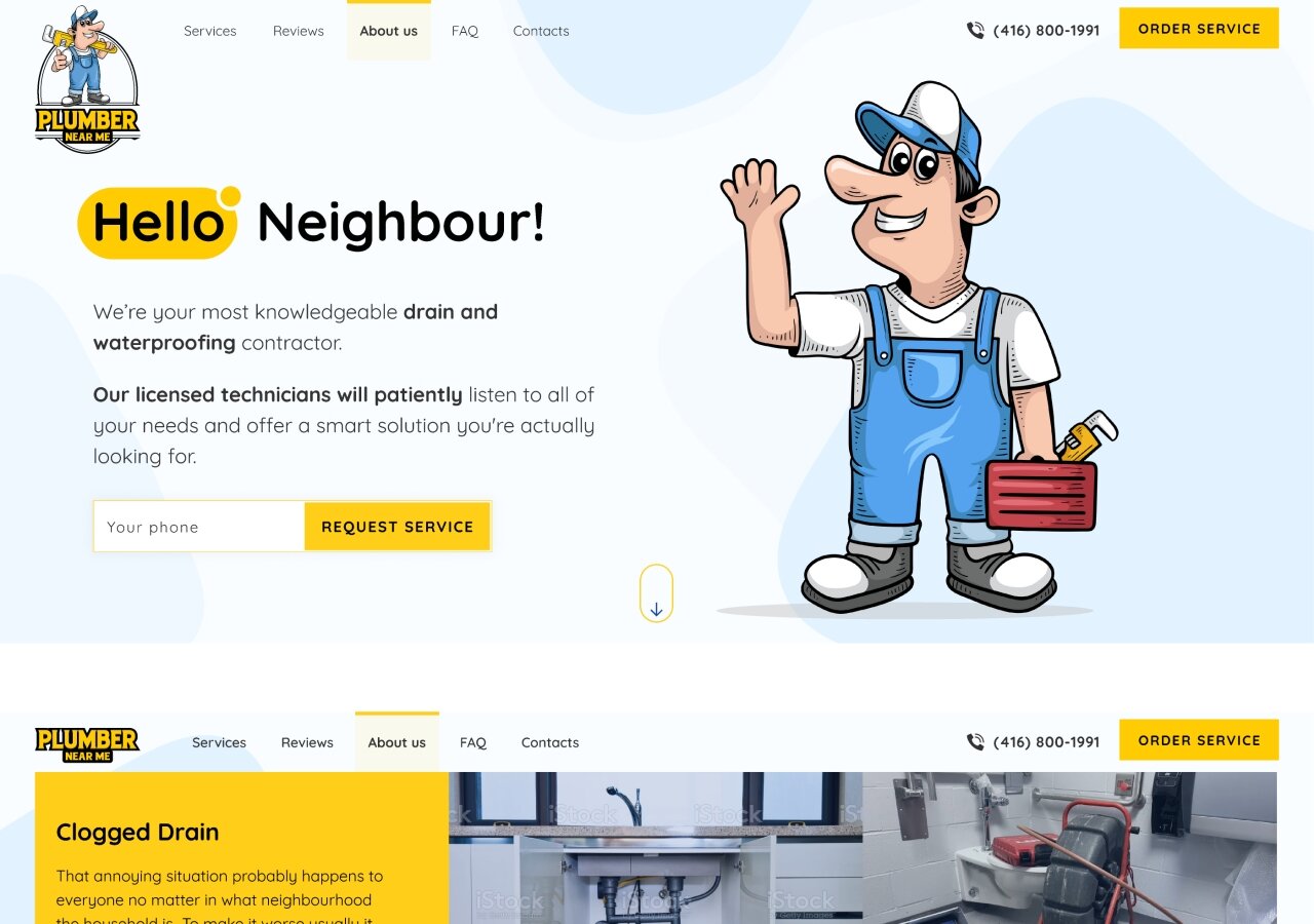 site development Jednostronicowa strona internetowa PLUMBER