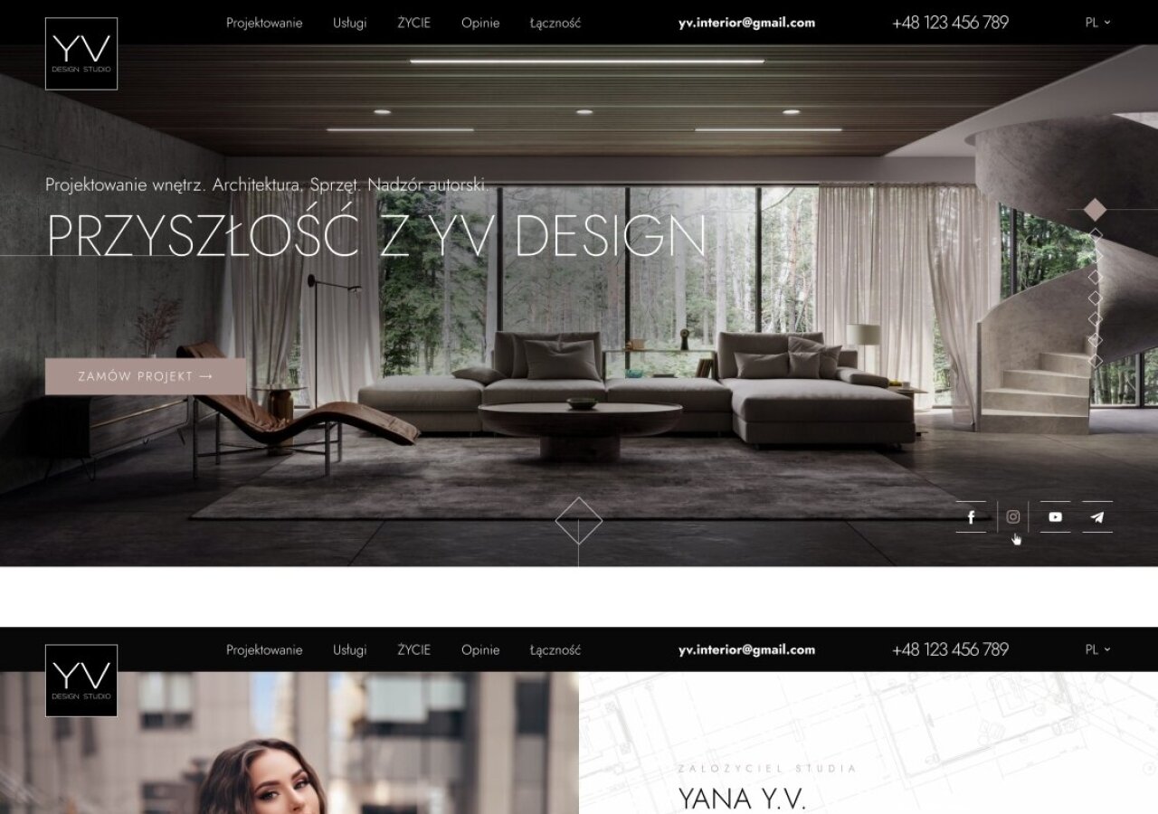 site development Strona YV Design