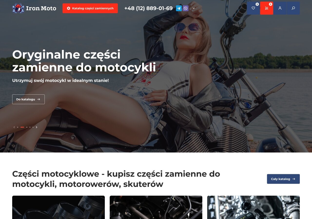 Sklep internetowy IronMoto On tablet