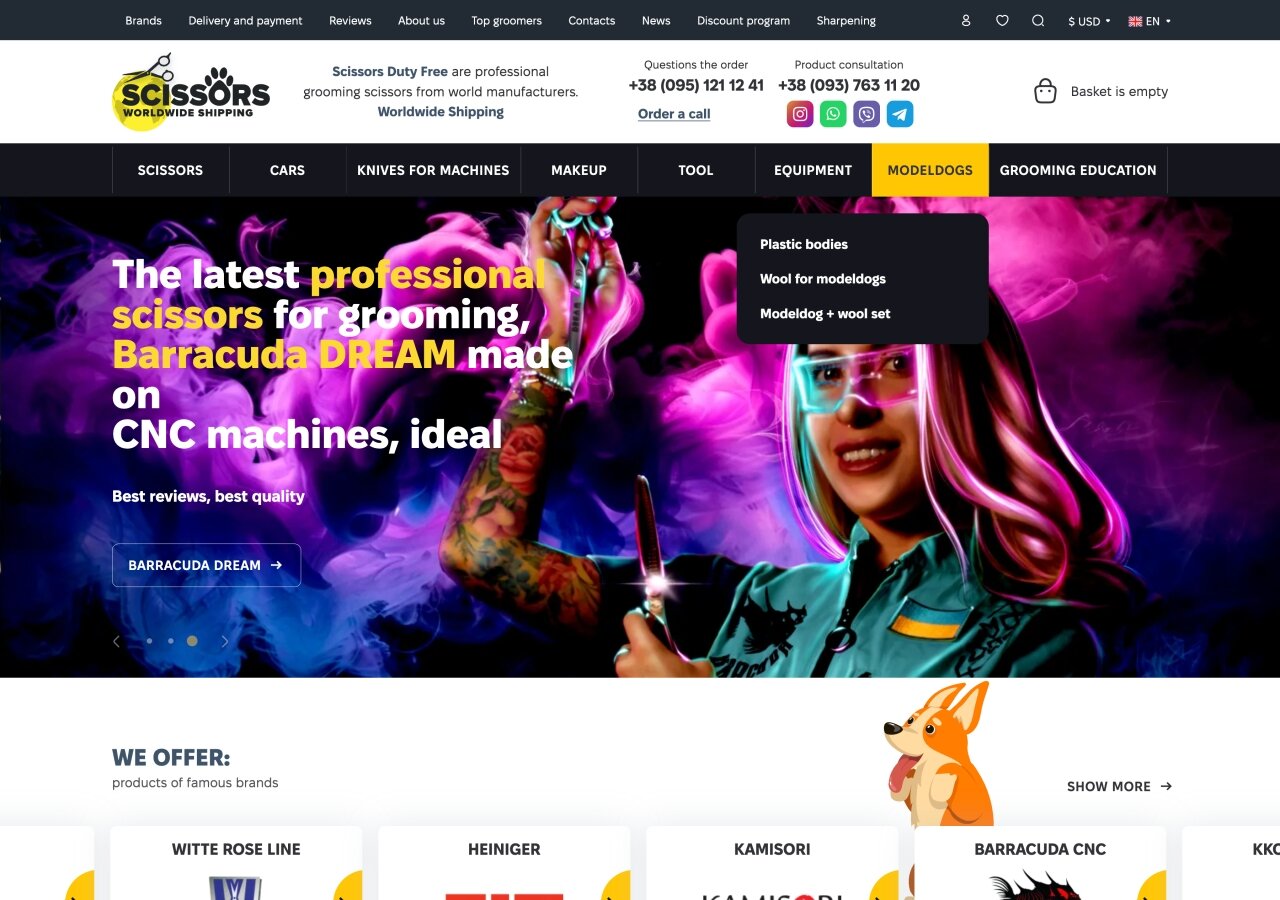 site development Sklep internetowy Nożyczki Duty Free