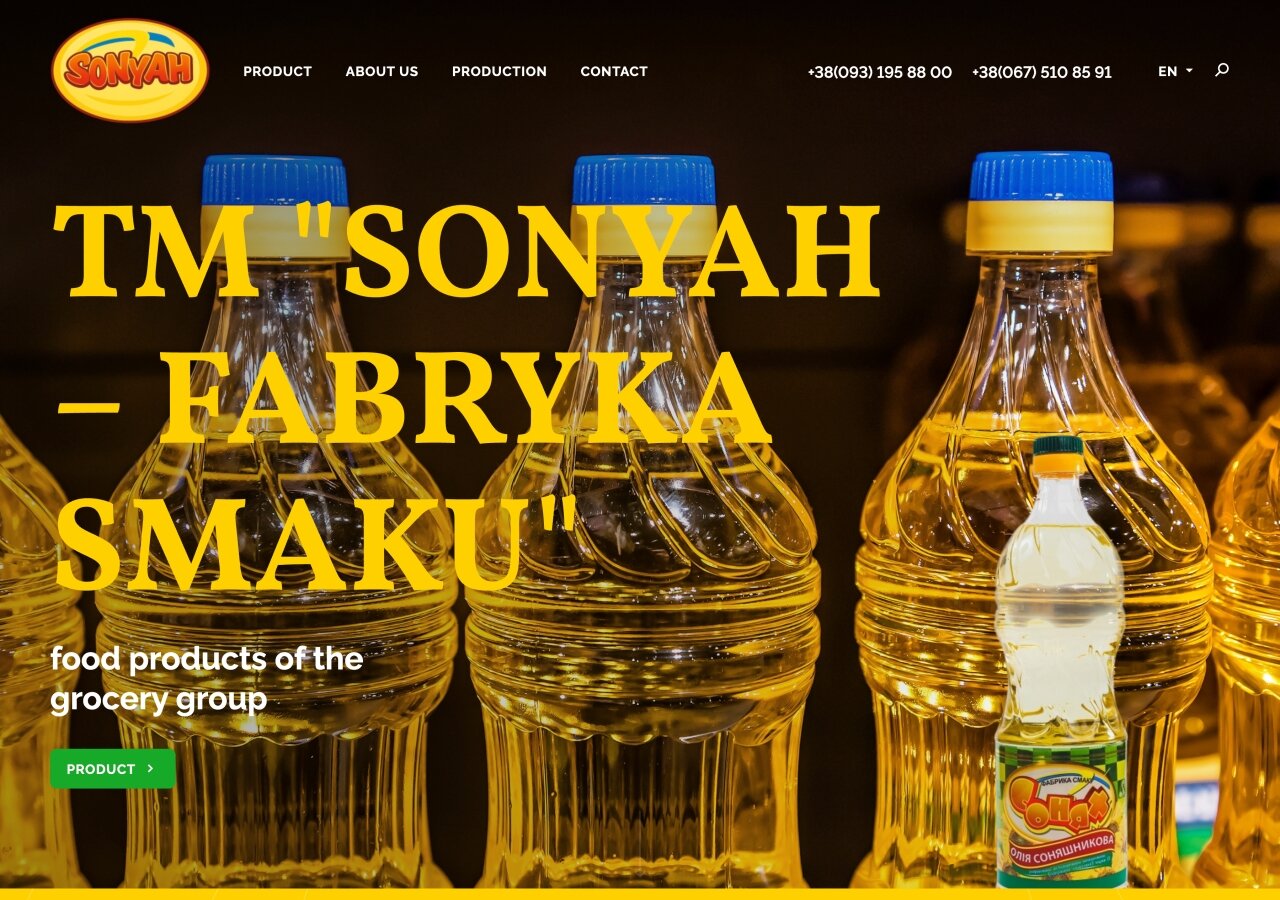 Strona korporacyjna firmy produkującej ropę naftową „Sonyakh” On tablet