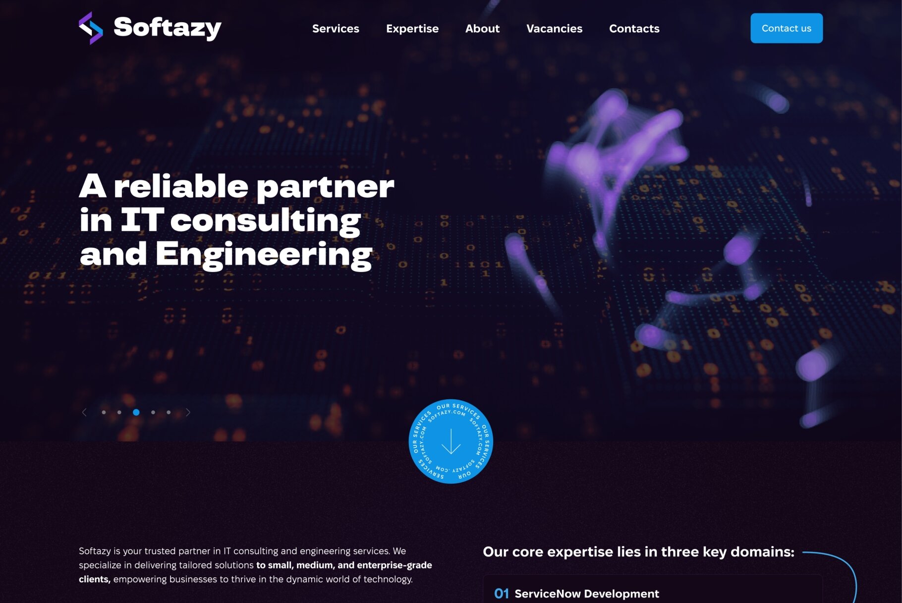 ™ Glowit, studio projektowania stron internetowych — Strona promocyjna Softazy_1