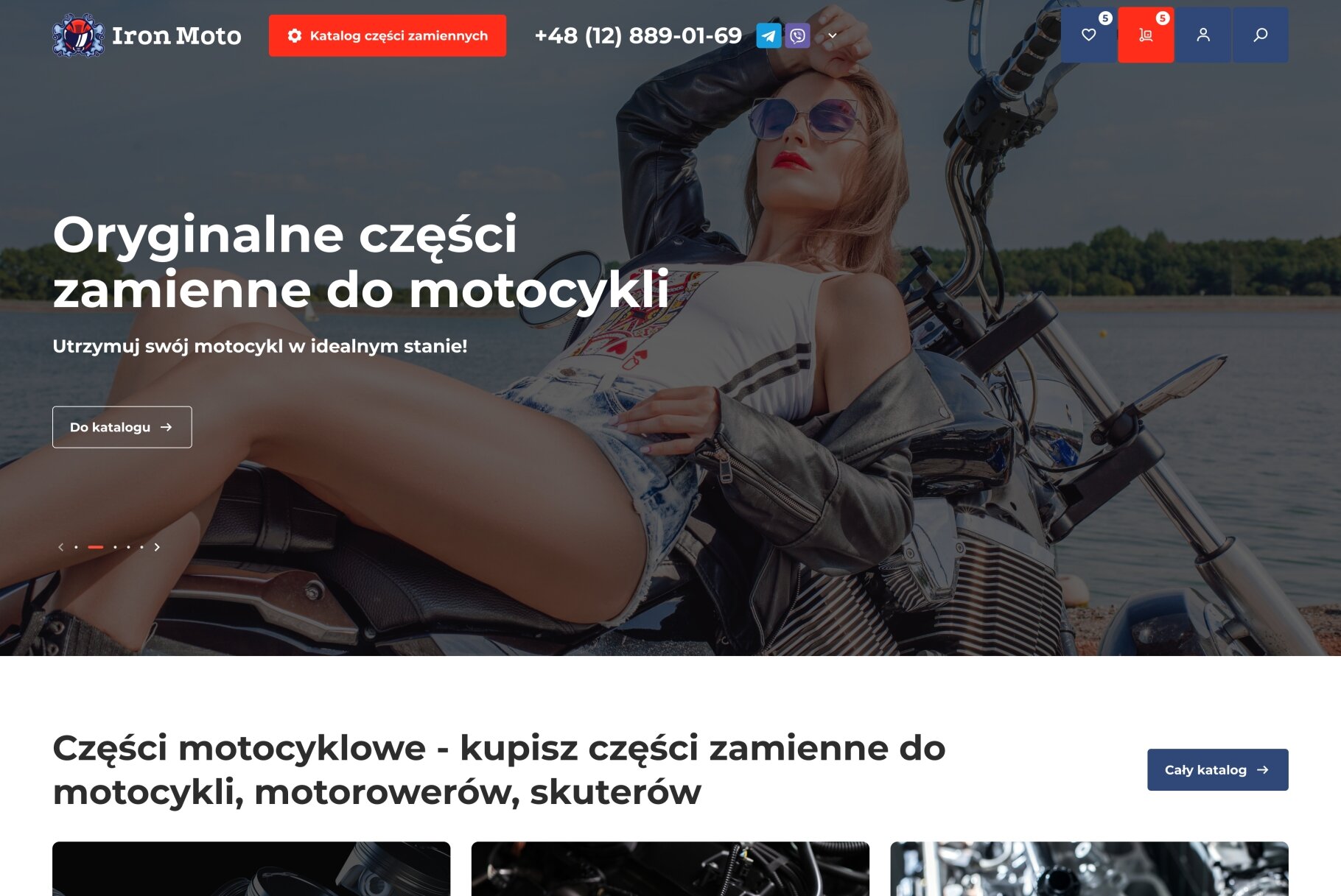 ™ Glowit, studio projektowania stron internetowych — Sklep internetowy IronMoto _1