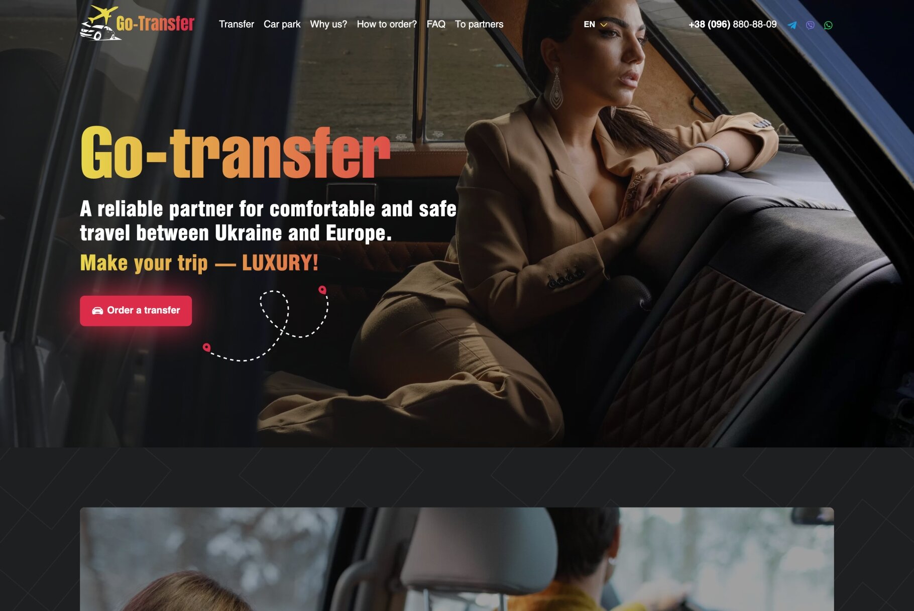 ™ Glowit, studio projektowania stron internetowych — Strona promocyjna Go-Transfer_2