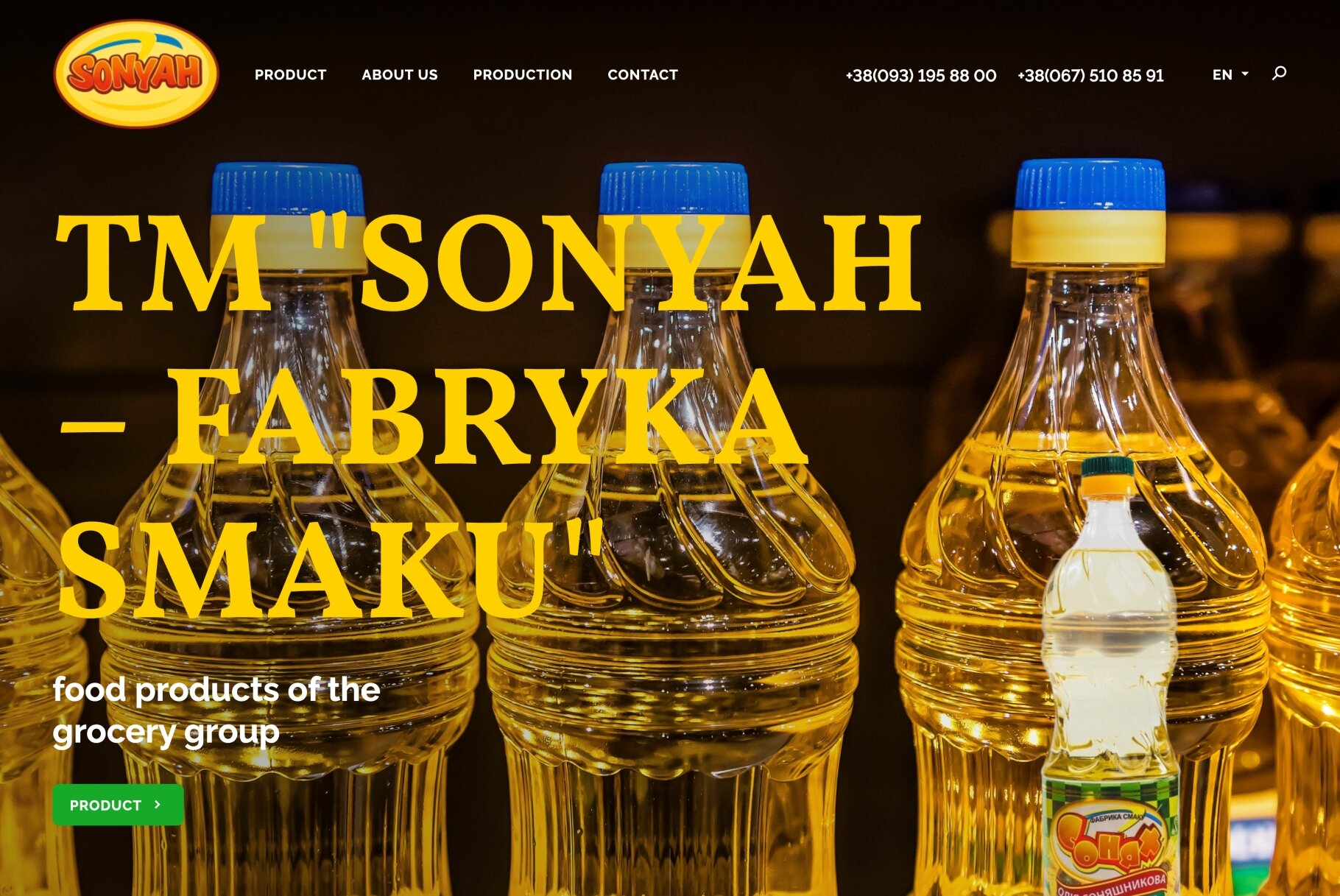 ™ Glowit, studio projektowania stron internetowych — Strona korporacyjna firmy produkującej ropę naftową „Sonyakh” _2