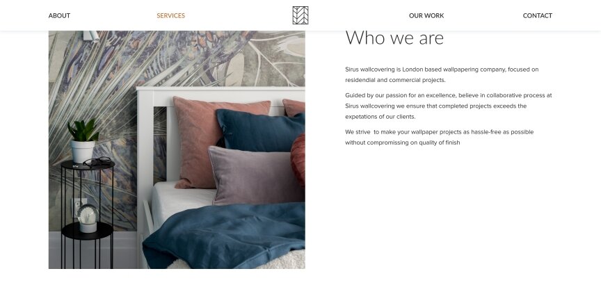 interior page design on the topic Strona jest w języku angielskim — Strona promocyjna oklein ściennych Sirus 9