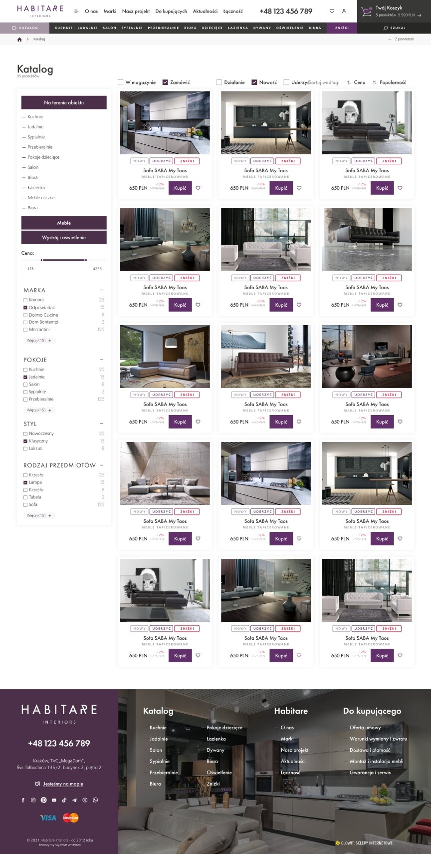 interior page design on the topic Budowa i naprawa — Internetowy sklep HABITARE interiors 3