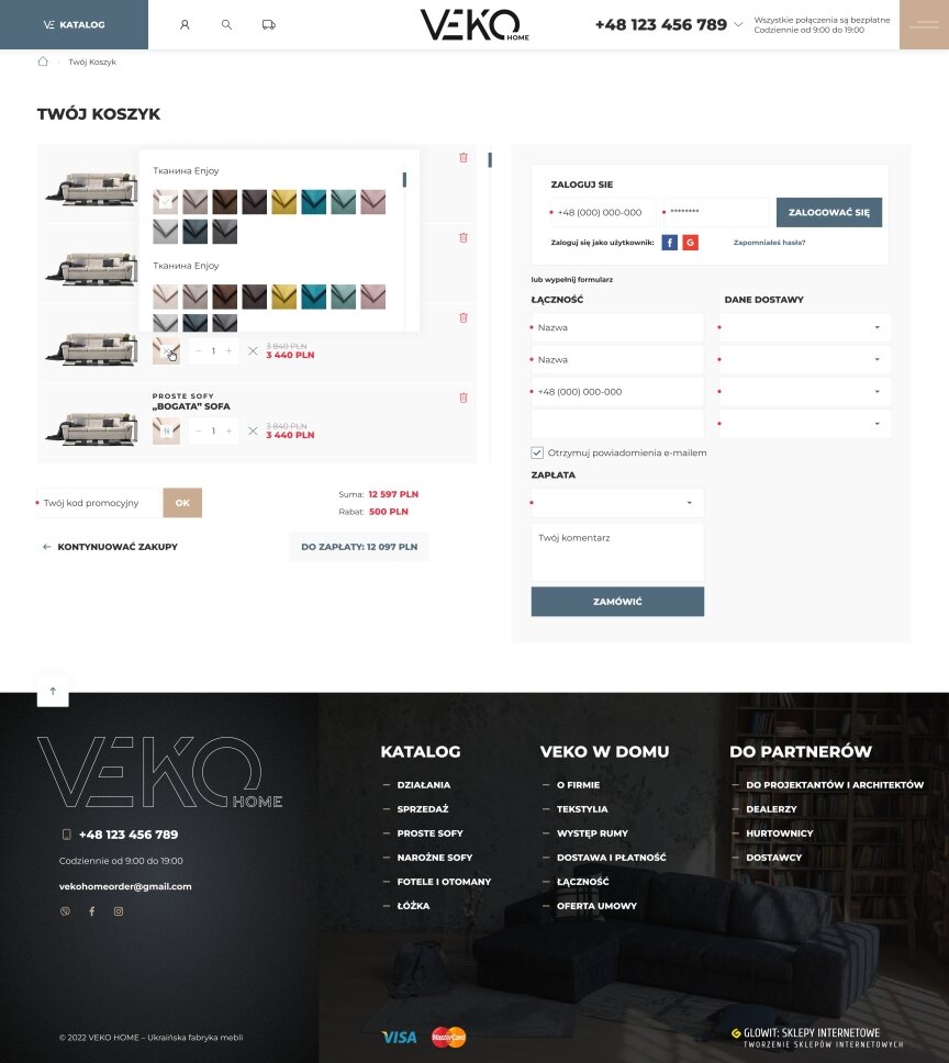 interior page design on the topic Biznes i firmy — Sklep internetowy Veko Home 5