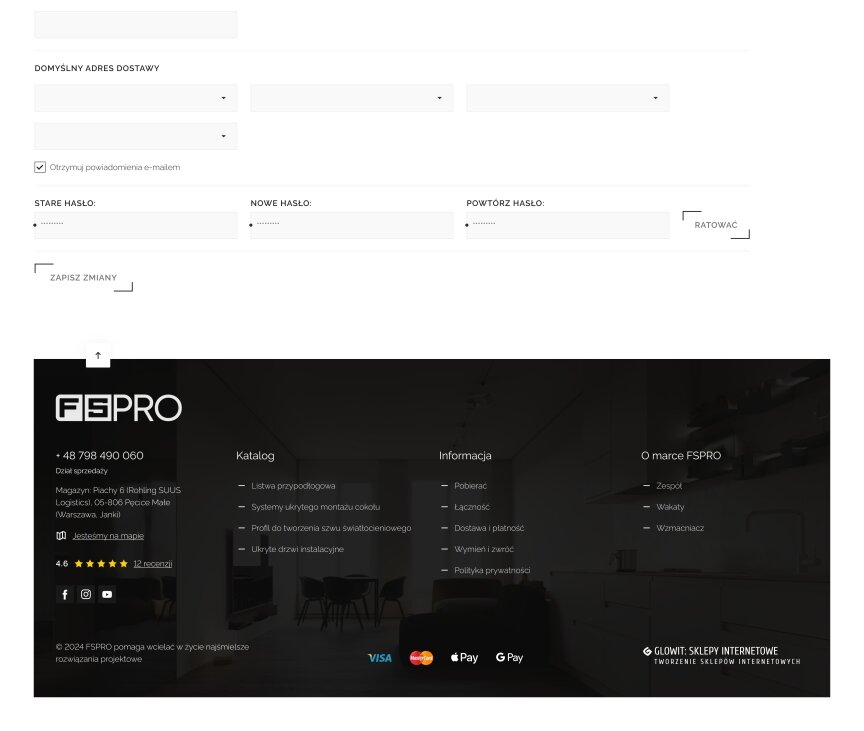 interior page design on the topic Budowa i naprawa — Sklep internetowy FSPRO 9