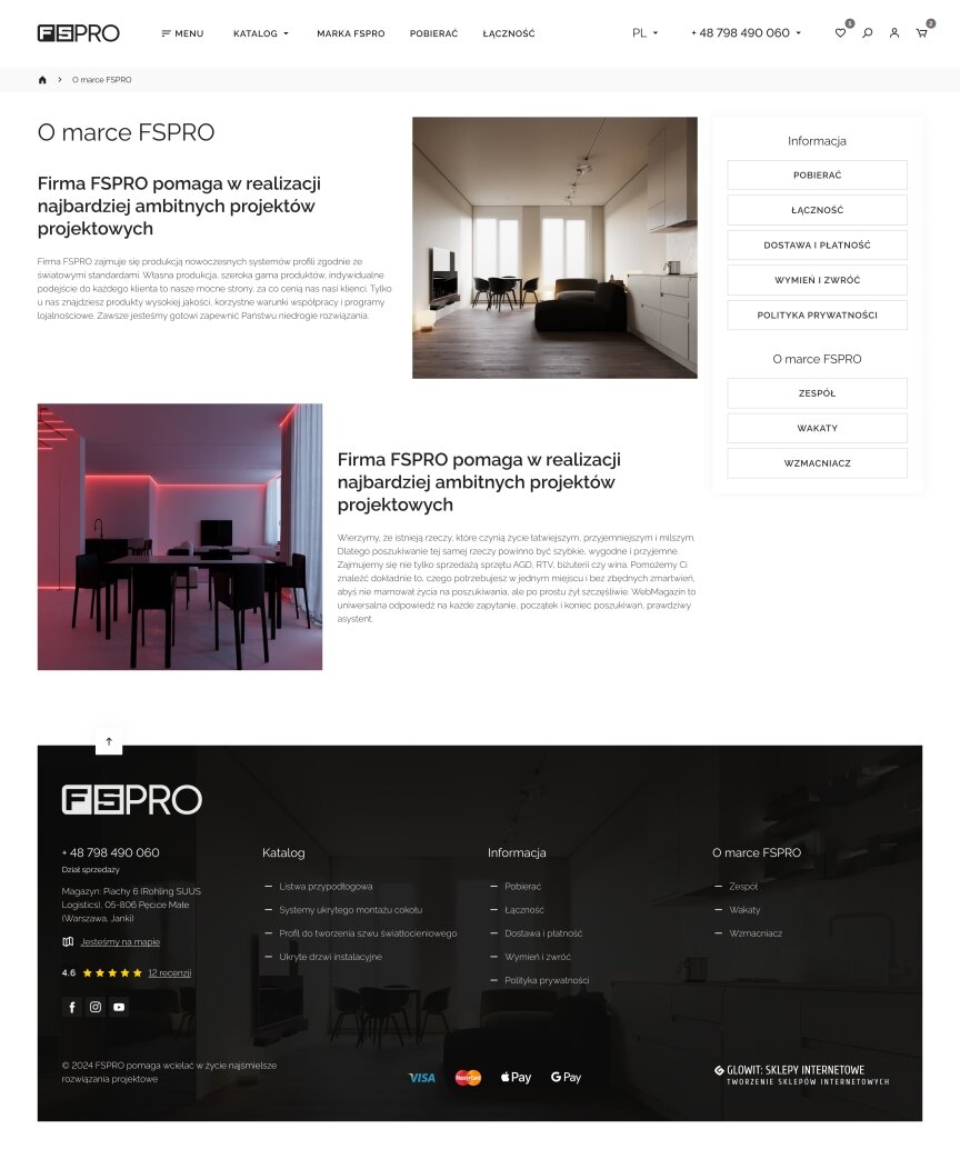 interior page design on the topic Budowa i naprawa — Sklep internetowy FSPRO 6