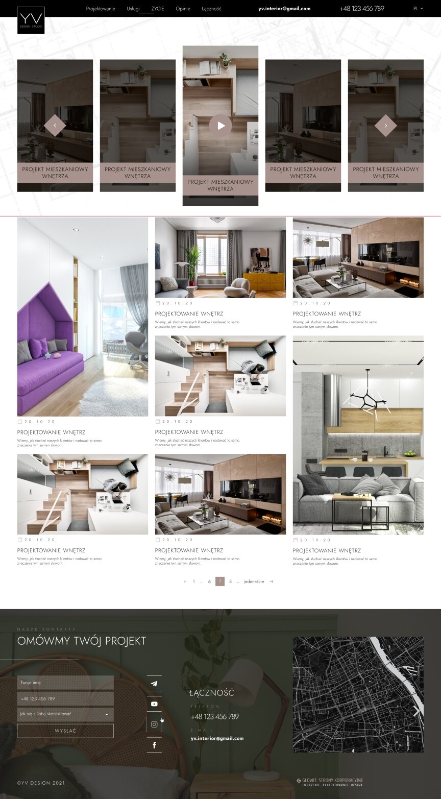 interior page design on the topic Budowa i naprawa — Strona YV Design 0