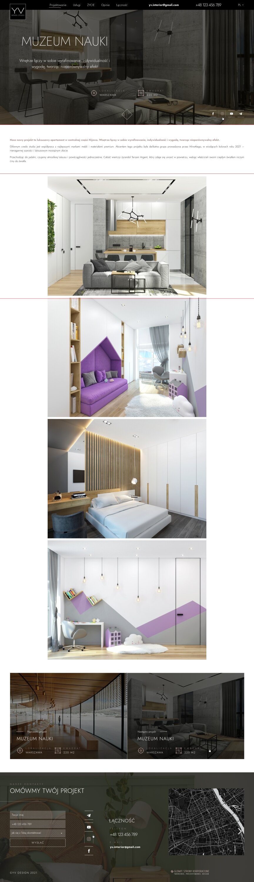 interior page design on the topic Budowa i naprawa — Strona YV Design 7