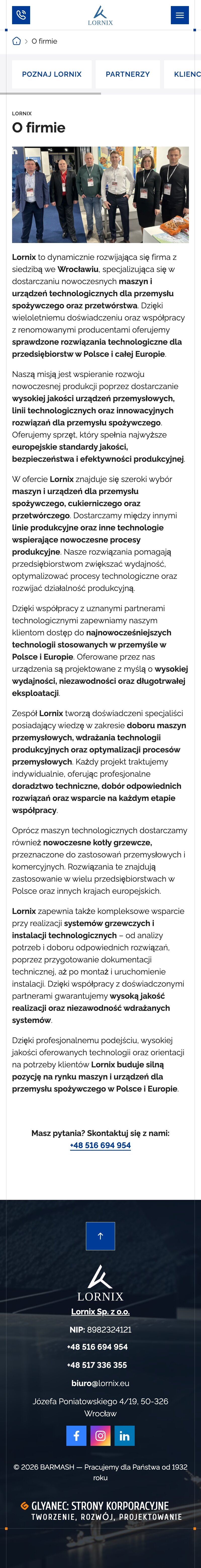 ™ Glowit, studio projektowania stron internetowych — Strona Lornix_25