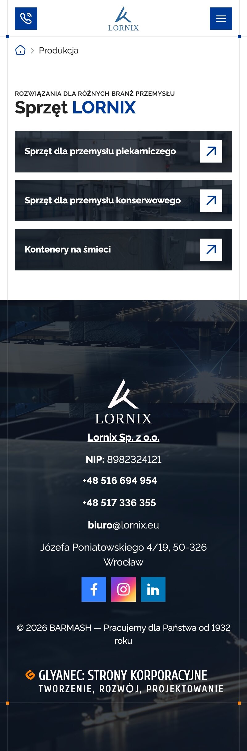 ™ Glowit, studio projektowania stron internetowych — Strona Lornix_26