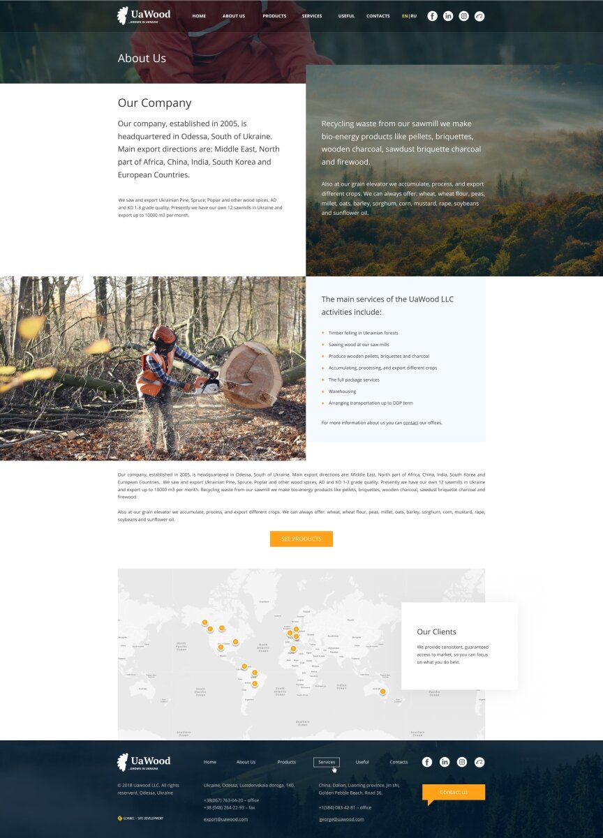 interior page design on the topic Budowa i naprawa — Strona internetowa firmy UaWood 10