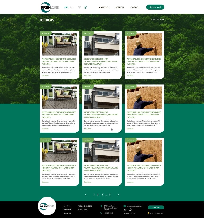 interior page design on the topic Strona jest w języku angielskim — Strona korporacyjna 5