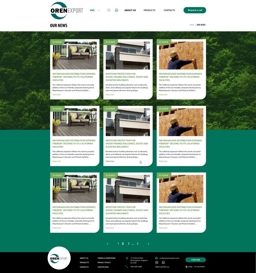 interior page design on the topic Strona jest w języku angielskim — Strona korporacyjna 6