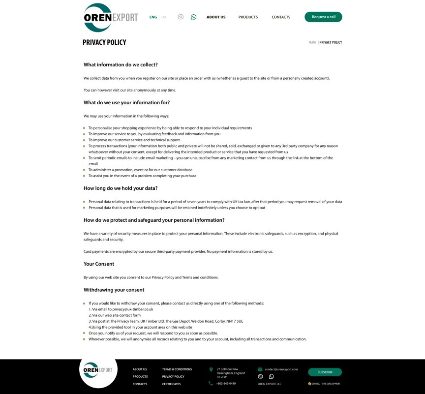interior page design on the topic Strona jest w języku angielskim — Strona korporacyjna 7