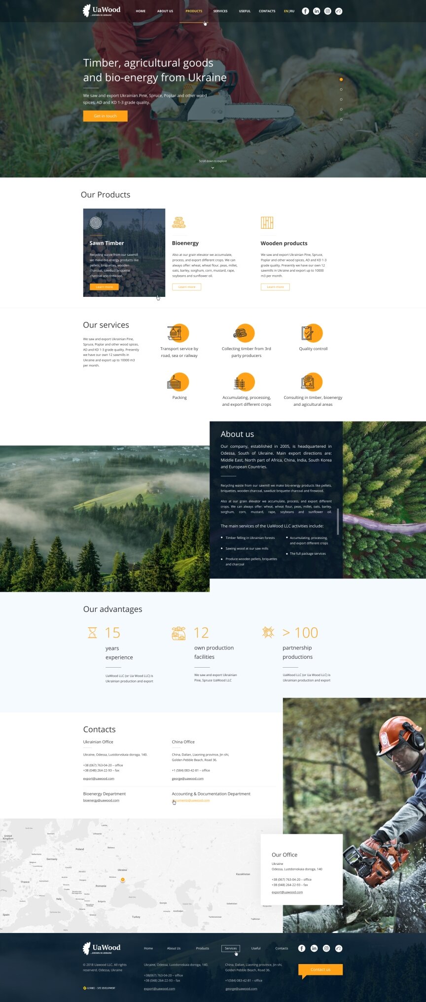 interior page design on the topic Budowa i naprawa — Strona internetowa firmy UaWood 0