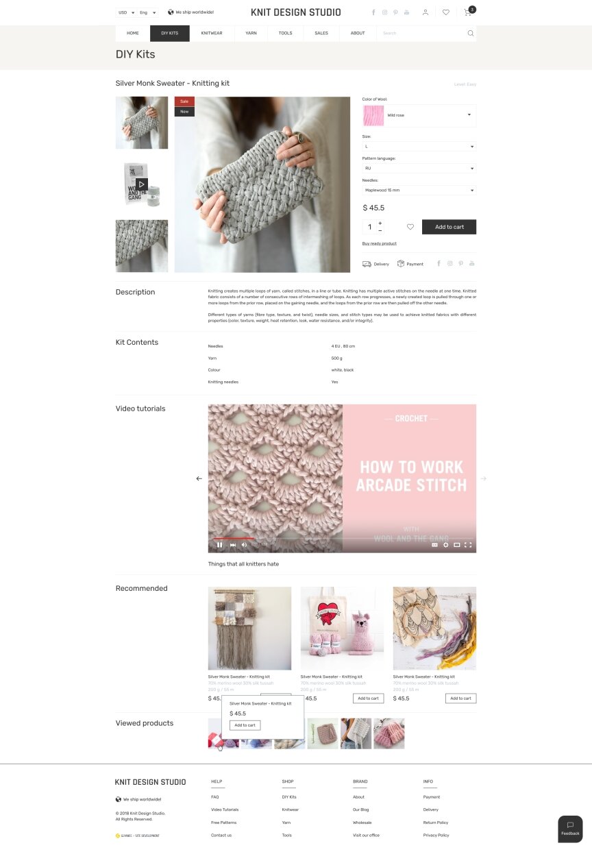 interior page design on the topic Motyw kobiecy — Sklep internetowy Knitdesign 10