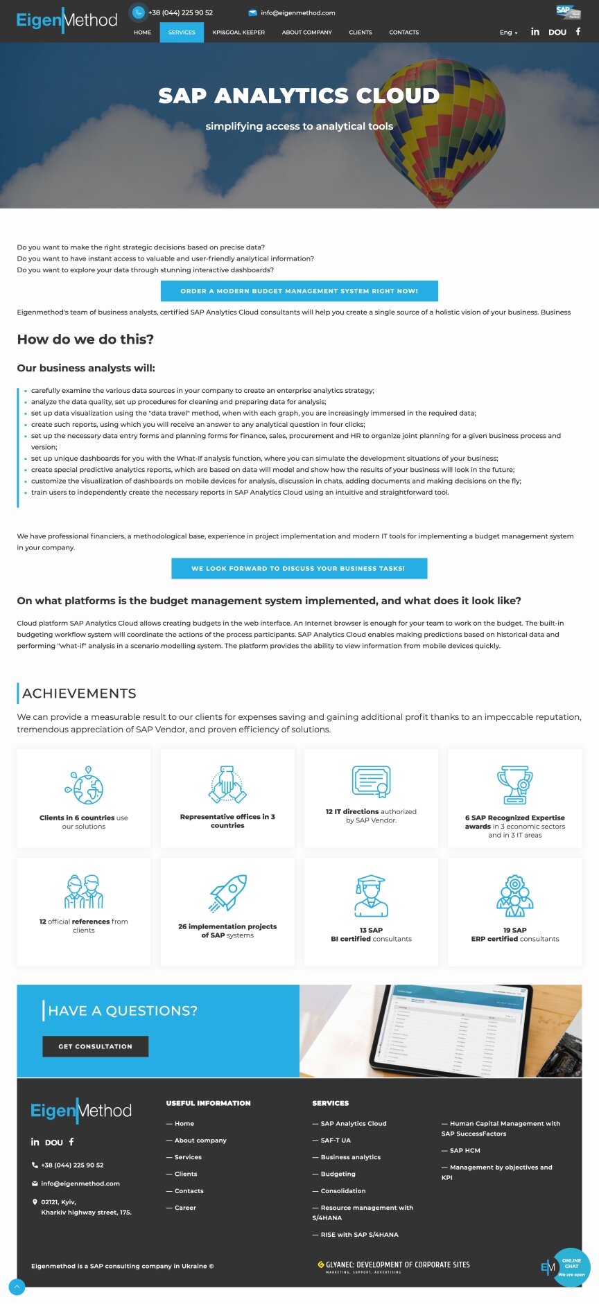 interior page design on the topic Agencje reklamowe, studia internetowe, firmy hostingowe, IT — Strona korporacyjna firmy AIGHENMETOD 5