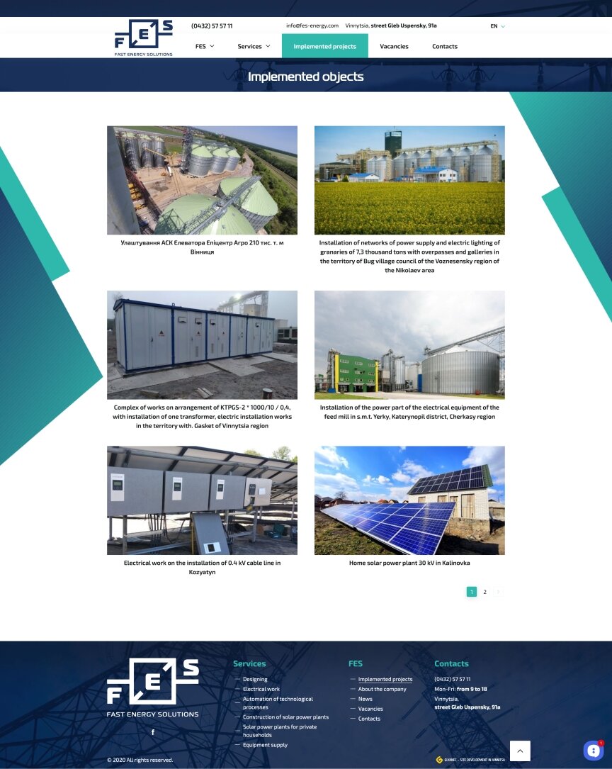 interior page design on the topic Budowa i naprawa — Witryna korporacyjna poświęcona szybkim rozwiązaniom energetycznym 2