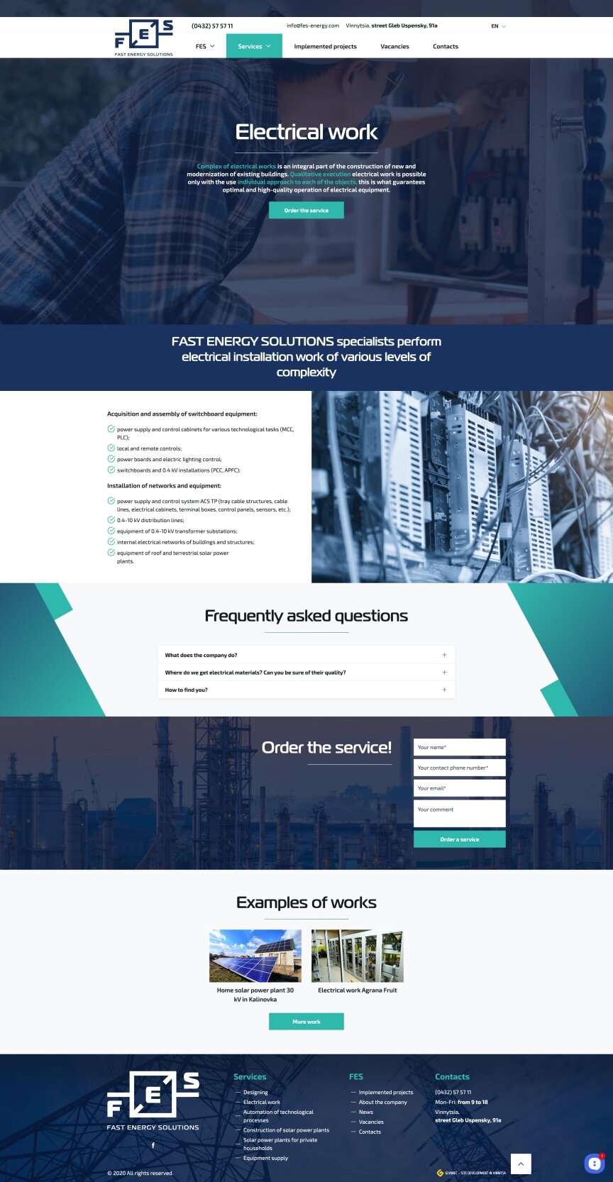 interior page design on the topic Budowa i naprawa — Witryna korporacyjna poświęcona szybkim rozwiązaniom energetycznym 4