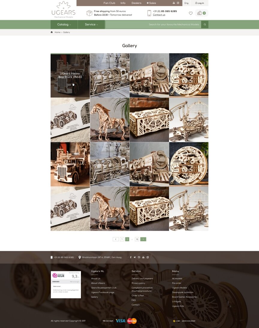 interior page design on the topic Prezenty — Sklep internetowy UGEARS z modelami drewnianymi 12
