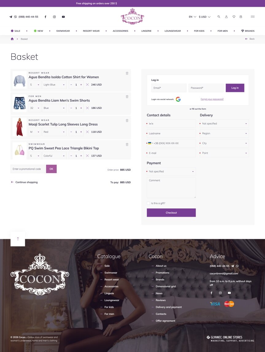 interior page design on the topic Motyw kobiecy — Sklep internetowy Cocon-Luxe 4