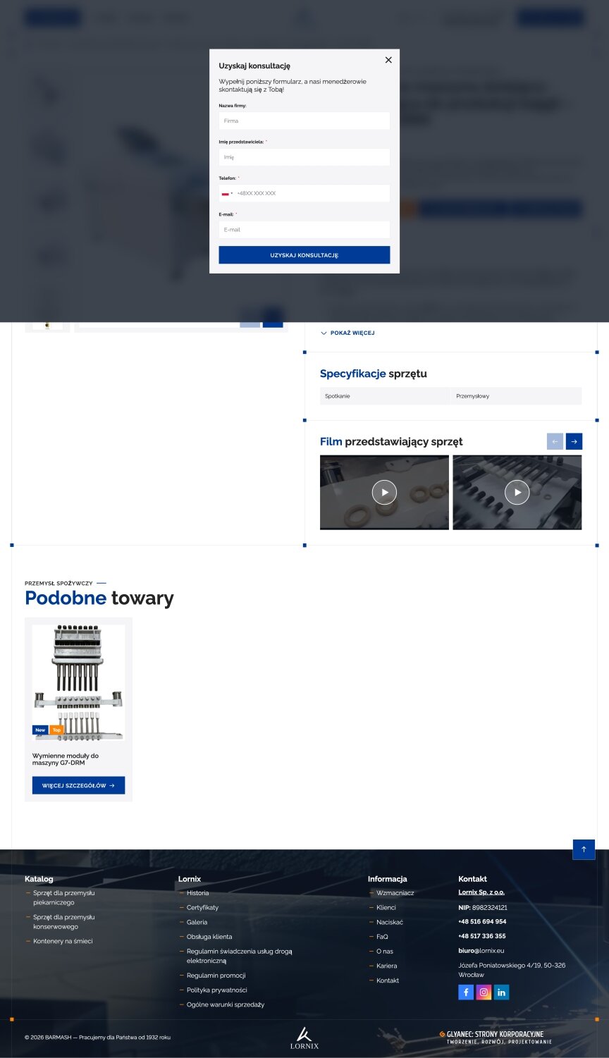 interior page design on the topic Biznes i firmy — Strona Lornix 6