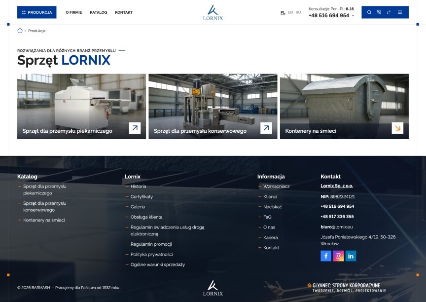 interior page design on the topic Biznes i firmy — Strona Lornix 9