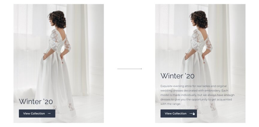 interior page design on the topic Ubrania i buty — Strona promocyjna studia projektowego Oksana Polonets 20