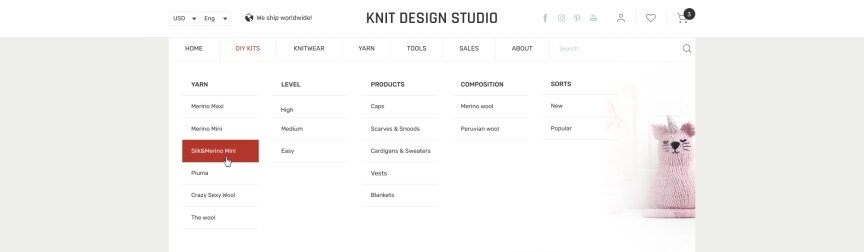 interior page design on the topic Motyw kobiecy — Sklep internetowy Knitdesign 15