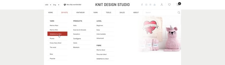 interior page design on the topic Motyw kobiecy — Sklep internetowy Knitdesign 16