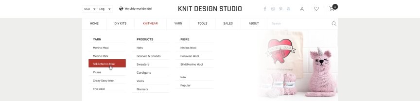 interior page design on the topic Motyw kobiecy — Sklep internetowy Knitdesign 17