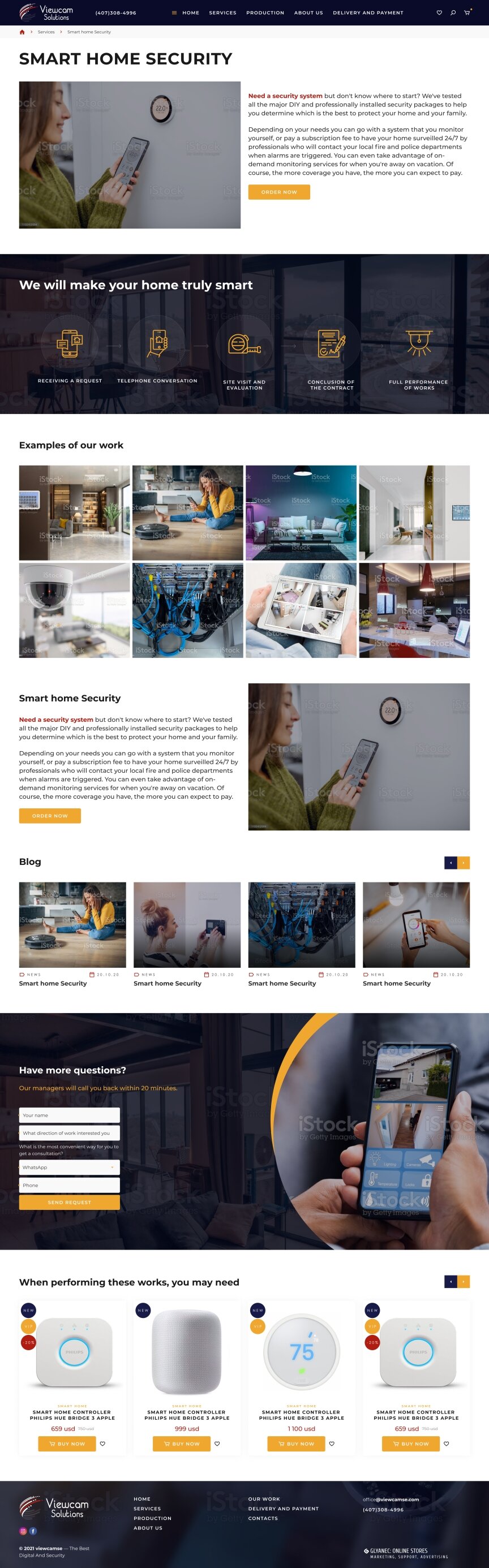 interior page design on the topic Strona jest w języku angielskim — Sklep internetowy Viewcam Solutions 7