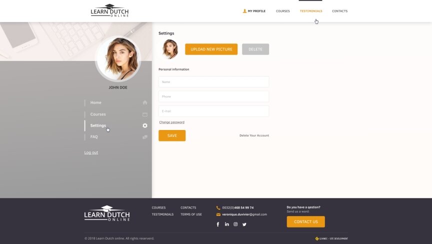 interior page design on the topic Strona jest w języku angielskim — Strona promocyjna 23