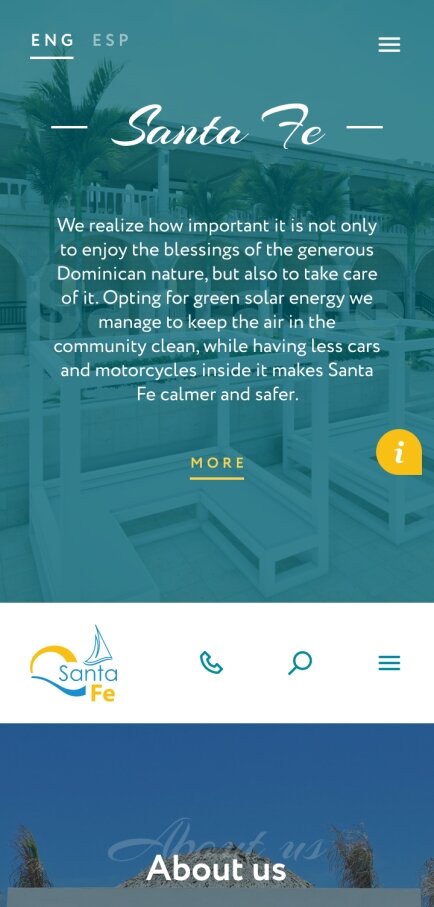 ™ Glowit, studio projektowania stron internetowych — Korporacyjna strona ośrodka wypoczynkowego Santa Fe_1