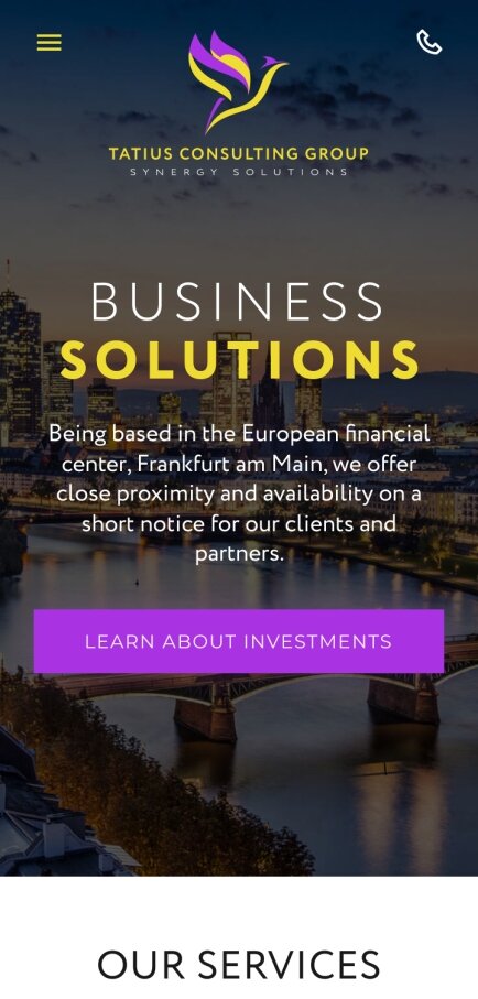 ™ Glowit, studio projektowania stron internetowych — Strona promocyjna Tatius Consulting Group_1